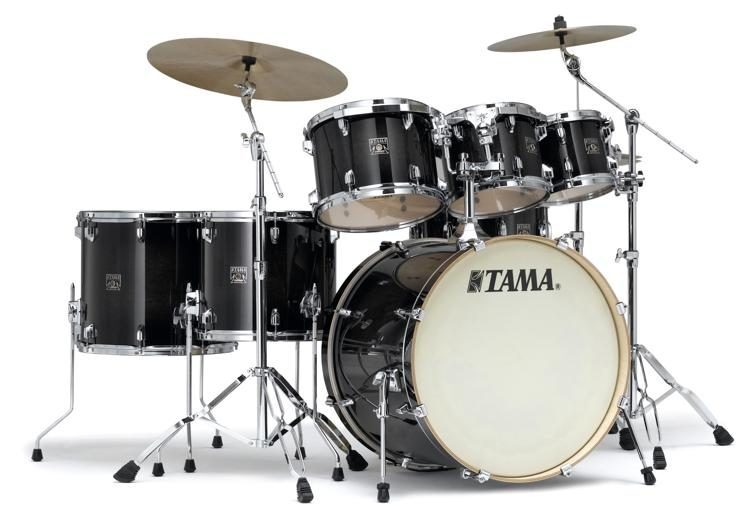TAMA Superstar Classic 7 Pce Transparent Black Burst Drum Kit CL72STPB