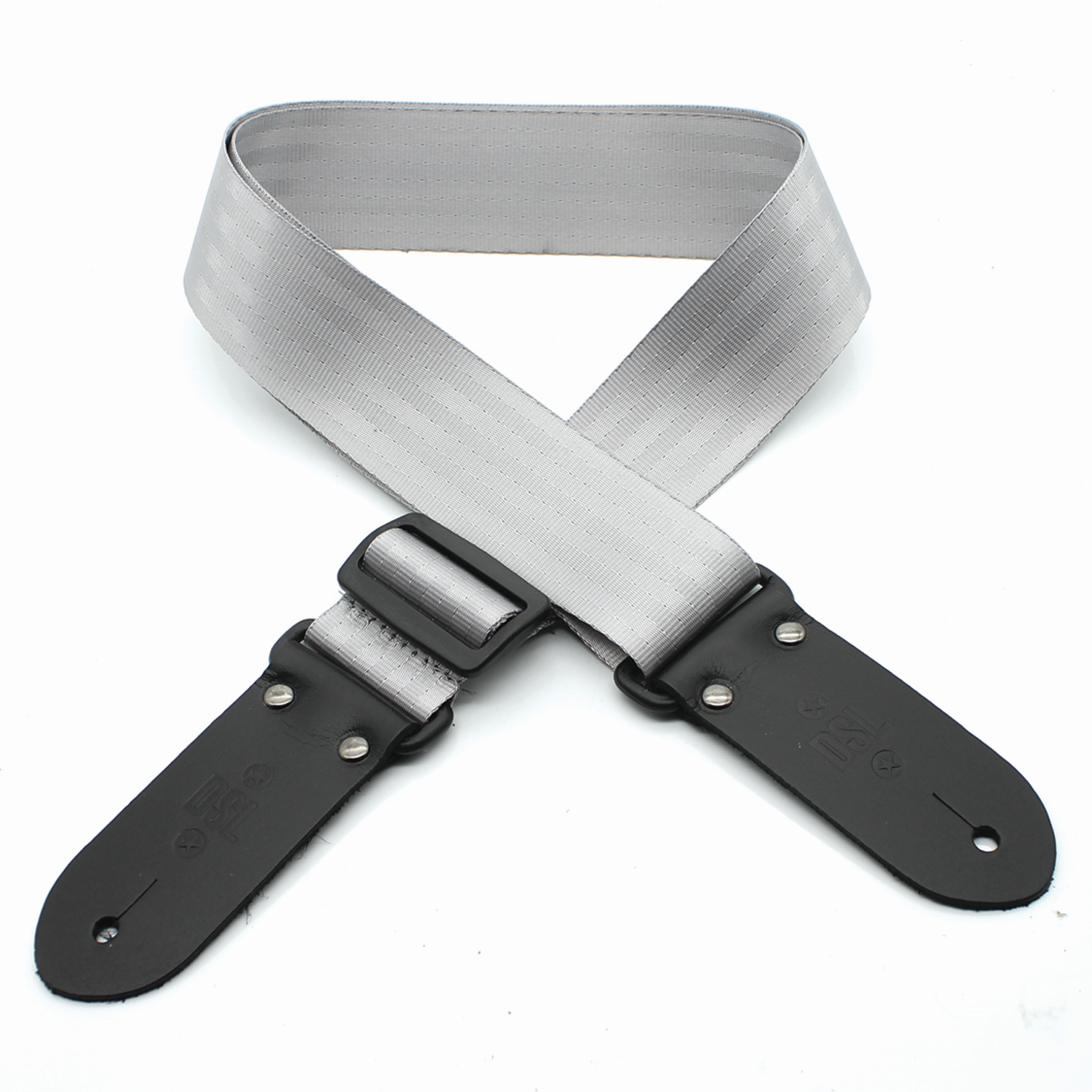 DSL Seatbelt Silver Guitar Strap