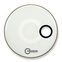 AQUARIAN Regulator 22 Inch w/Hole White Bass Drumhead