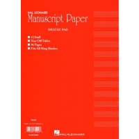 Deluxe Manuscript Pad 96 Pages (Red Cover) Australian