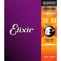 13-53 Elixir Nanoweb Phosphor Bronze Acoustic String Set HD Lite