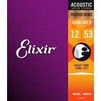 Elixir Nanoweb Phosphor Bronze Acoustic String Set