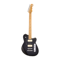 REVEREND Charger 290 Midnight Black Electric Guitar