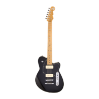 REVEREND Charger 290 Midnight Black Electric Guitar