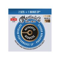 MARTIN Phosphor Bronze Authentic Guitar String 3 Pack