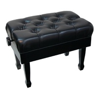 Piano Bench - Adjustable Padded Concert Style - Black
