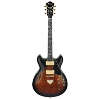 IBANEZ AS93QMSP Dark Brown Sunburst Artcore Semi-Hollowbody Electric Guitar