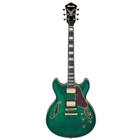IBANEZ AS93FM Transparent Green Moss Artcore Semi-Hollowbody Electric Guitar