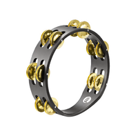 MEINL 8 Inch Compact Tambourine w/Brass Jingles CTA2B-BK