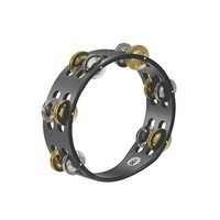 MEINL 8 Inch Compact Tambourine w/Brass-Steel Jingles CTA2M-BK