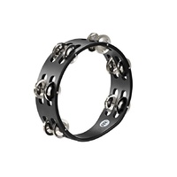 MEINL 8 Inch Compact Tambourine Steel Jingles CTA2S-BK