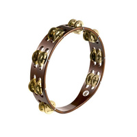 MEINL 10 Inch Wood Tambourine 2 Row w/Brass Jingles TA2BAB