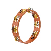 MEINL 10 Inch Wood Recording Tambourine 2 Row Dual Jingles TA2MSNT