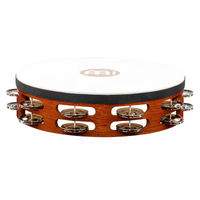 MEINL Headed Wood 10 Inch Tambourine w/Steel Jingles TAH2AB