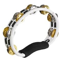 MEINL Handheld Tambourine White ABS w/Steel & Brass Jingles TMT1M-WH