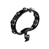 MEINL Mountable Tambourine Black w/Steel Jingles TMT2BK