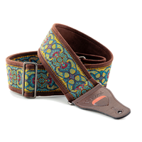 RIGHT ON Standard Plus Roskilde II Teal Guitar Strap