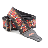 RIGHT ON Standard Plus Woodstock II Red Guitar Strap
