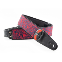 RIGHT ON Mojo Daisy Red Guitar Strap