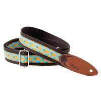RIGHT ON Roadrunner Surf Malibu Brown Guitar Strap