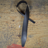 COLONIAL LEATHER Black 3.5" Foam Padded Leather Guitar Strap