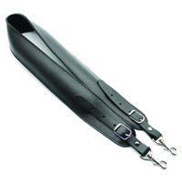 DSL Black/Black Leather Saddle W/ Clip Banjo Strap