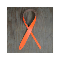 COLONIAL LEATHER 2.5" Hi Vis Orange Leather Guitar Strap