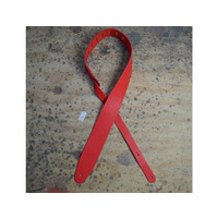 COLONIAL LEATHER Red 2.5" Leather Guitar Strap