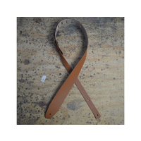 COLONIAL LEATHER Tan 2.5" Leather Guitar Strap