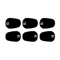 BG Large Black Mouthpiece Cushions - 0.8mm Pack of 6