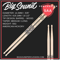 Big Sound Percussion 5AA Drumsticks