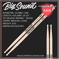 Big Sound Percussion 5BB Drumsticks