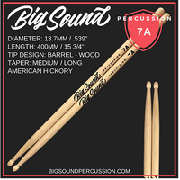 Big Sound Percussion 7A Drumsticks