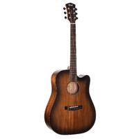 CORT Core-DC Acoustic Electric Guitar - Open Pore Black Burst