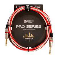 CARSON Pro Series Jumbo 1/4 inch Jack to Jack Speaker Cable 5Ft