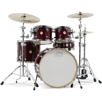 DW Design Series 5pce Cherry Stain Shell Drum Kit