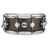 DW Collectors 14x5.5 Inch Satin Black Over Brass Snare Drum