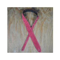 COLONIAL LEATHER Burgandy Double Suede Guitar Strap