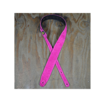 COLONIAL LEATHER Pink Double Suede Guitar Strap