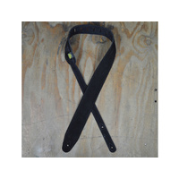 COLONIAL LEATHER Black Double Suede Guitar Strap