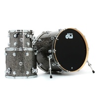 DW Collectors Series 3 Pce Finish Ply Black Galaxy Drum Kit