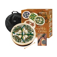 WALTONS Bodhran Players Pack 18 Inch Gaelic Cross Drum