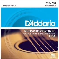 D'Addario EJ Phosphor Bronze Acoustic String Set Light 12-53