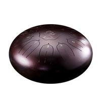 OPUS PERCUSSION 10 Inch Tongue Drum Lotus Carves Chestnut