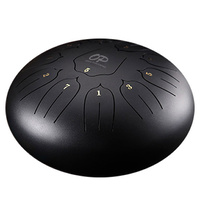 OPUS PERCUSSION 12 Inch Tongue Drum Lotus Carves Black