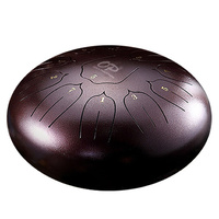 OPUS PERCUSSION 12 Inch Tongue Drum Lotus Carves Chestnut