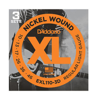 D'Addario 3 Pack EXL110 10-46 Electric String Set