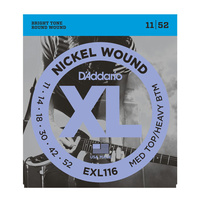 D'Addario EXL Electric String Set Medium Top/Heavy Bottom 11-52
