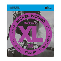 D'Addario EXL Electric String Set Super Light 9-42