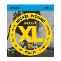 D'Addario EXL Electric String Set Super Light/Regular Bottom 9-46